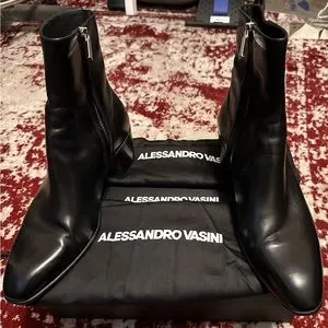 Alessandro Vasini | Shoes | Black Juan Calfskin Leather Silhouette